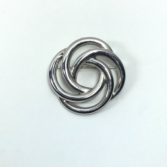 Vintage Taxco 925 Sterling Silver Thin Bangle Bracelet Monet Swirl Pin Lot - Picture 2 of 9